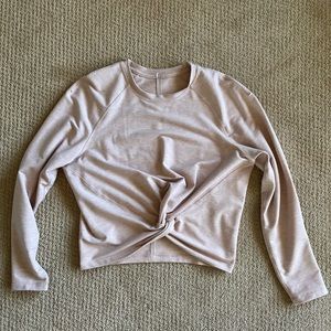 Lululemon crescent long sleeve, misty pink, size 8